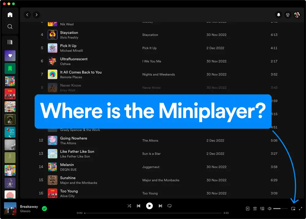 Spotify Miniplayer Button